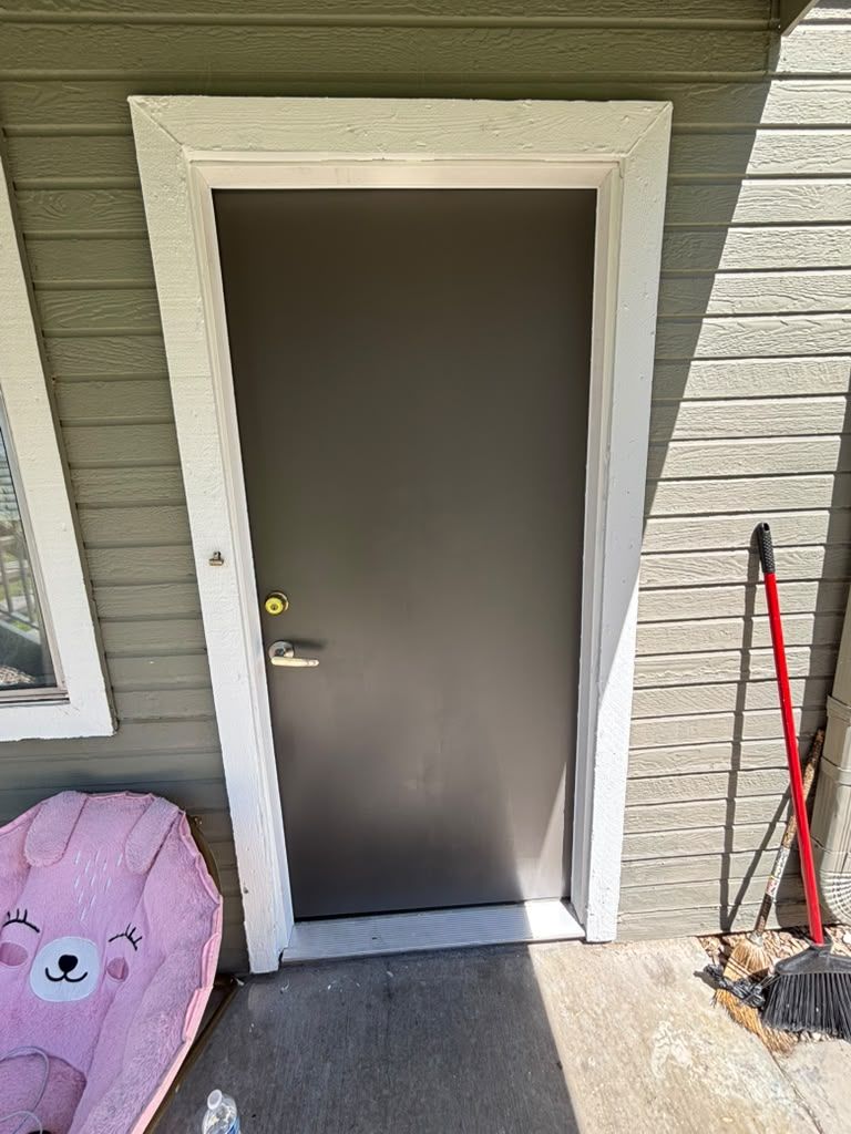 Exterior door repair and paint