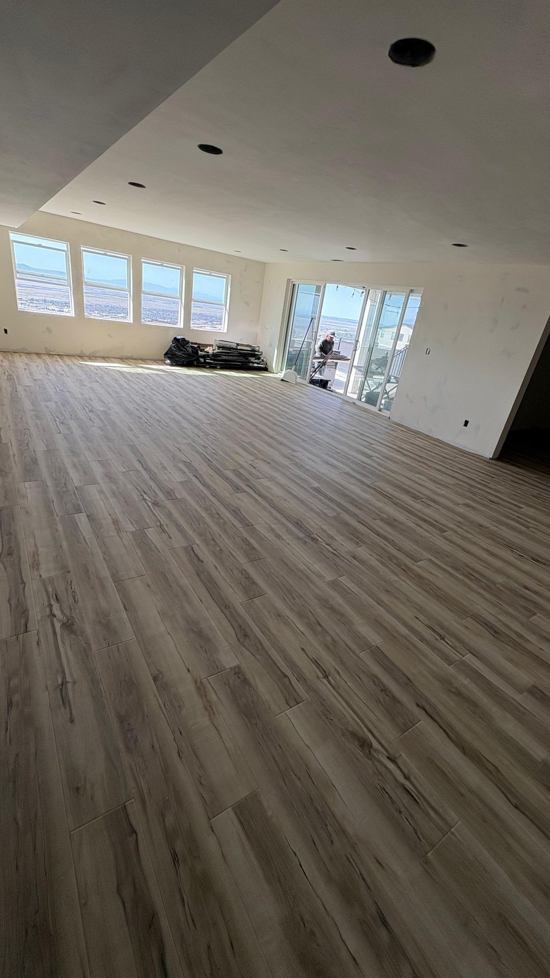 Main living room with premium laminate flooring